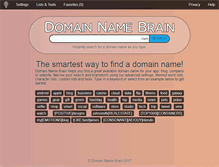 Tablet Screenshot of domainnamebrain.com